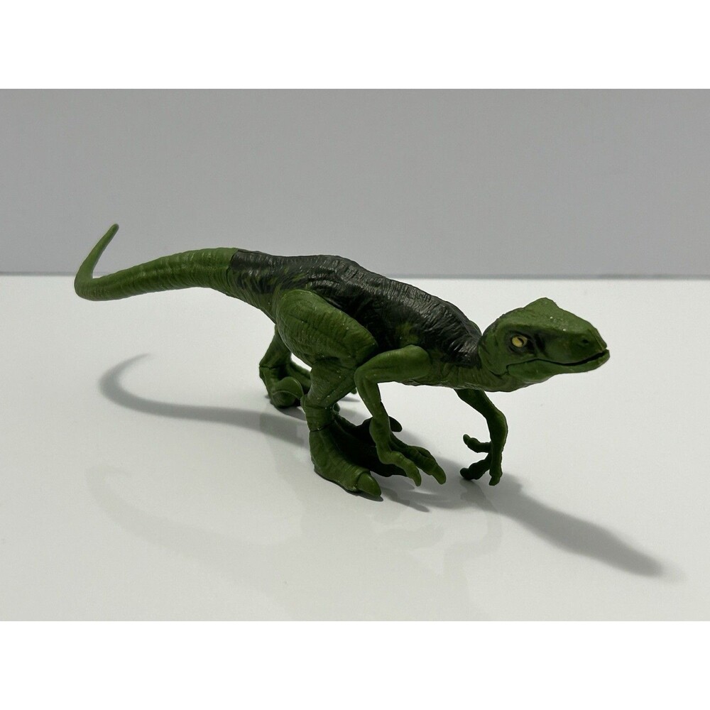 2018 Mattel Jurassic World Attack Pack Velociraptor Action Figure Green Loose